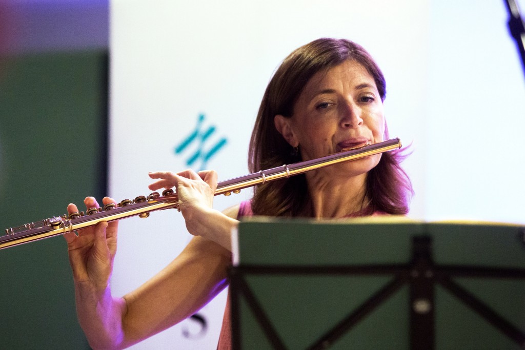 KONCERT ZA FLAVTO, HARFO IN KLAVIR :  Karolina Šantl Zupan, flavta; Mojca Zlobko Vajgl, harfa; Sae Lee, klavir; predstavitev novega albuma; Mestni muzej, 21.6.2017, Imago Sloveniae